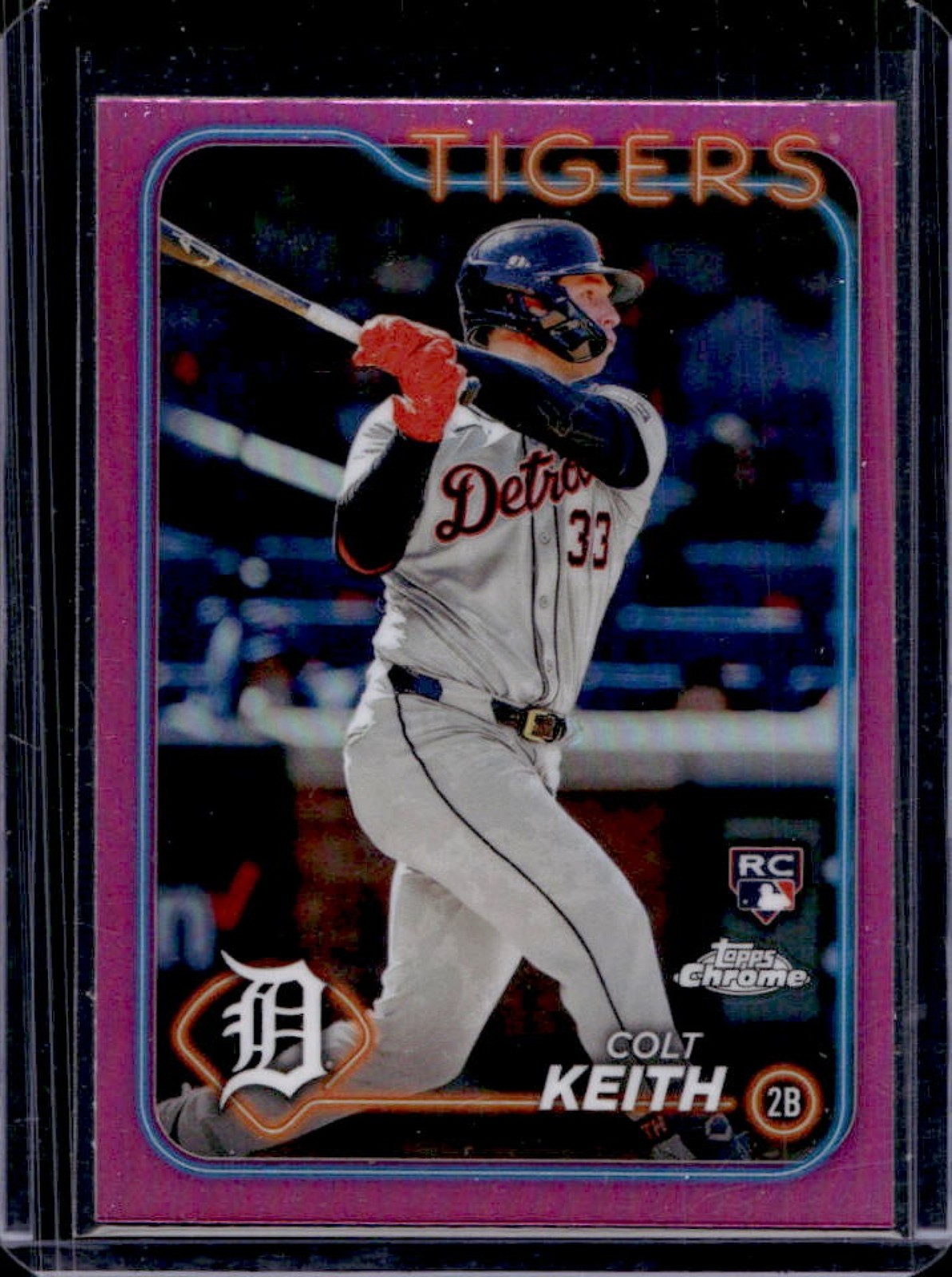 2024 Topps Chrome Colt Keith RC Pink Refractor Rookie #2 Tigers