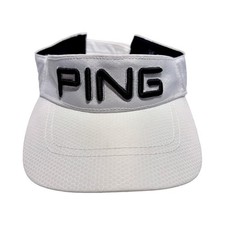 PING Golf Visor White Adjustable One Size Fits Most Honeycomb Embroidered Logo