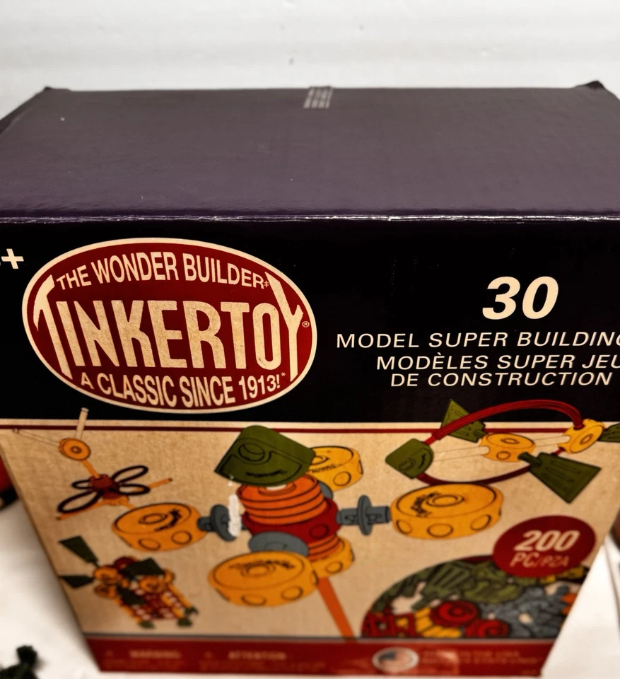 Hasbro Tinker Toy 200 Pieces, 30 Model Super Building Set! Ages 3+ *SEALED/NEW😊 - Image 4 of 4
