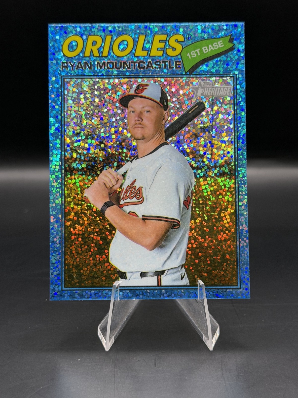 2026 Topps Heritage Ryan Mountcastle #131 Light Blue Sparkle Baltimore Orioles