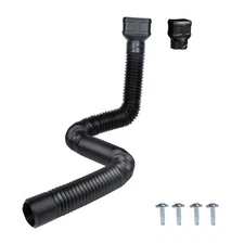 7 Ft Gutter Downspout Extension Pipe - 3" Flexible Drainage Extender, 1 Pack