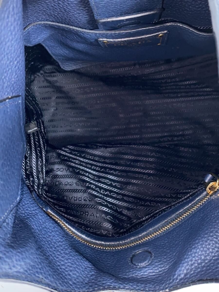 PRADA Handbag Leather NVY 260211-1 thumbnail 6