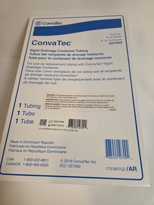 4 boxes ConvaTec   Night Drainage Tubing [REF] 027062 | NEW in BOX | Exp 10/2027