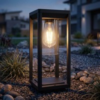 Sockelleuchte Stehlampe AußEnlampe Gartenleuchte Schwarz Aluminium Led H 35 Cm