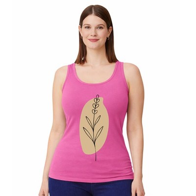 Herz Blatt Pflanze Damen Trägershirt Tank Top minimalistisch Blumen Geschenk für sie