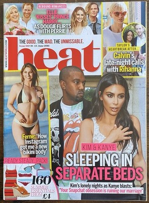 HEAT MAGAZINE ISSUE 889 18-24 June 2016 Kim&Kanye Ellie&Harry Calvin&Rihanna