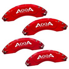 Aluminum Red Caliper Covers White Logo 2023-2026 for Ford F-250 Set of 4