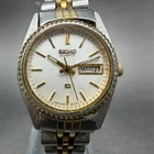 Seiko Watch Women 24mm White Dial Two Tone Daydate Round 3E23-0A69 New Batt HJ7