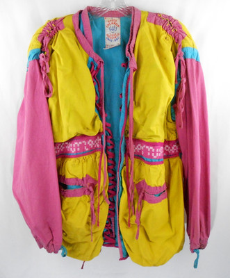 Space Islands Light Industry Ubud Nu Age Crew Colorblock Yellow Jacket Adult L