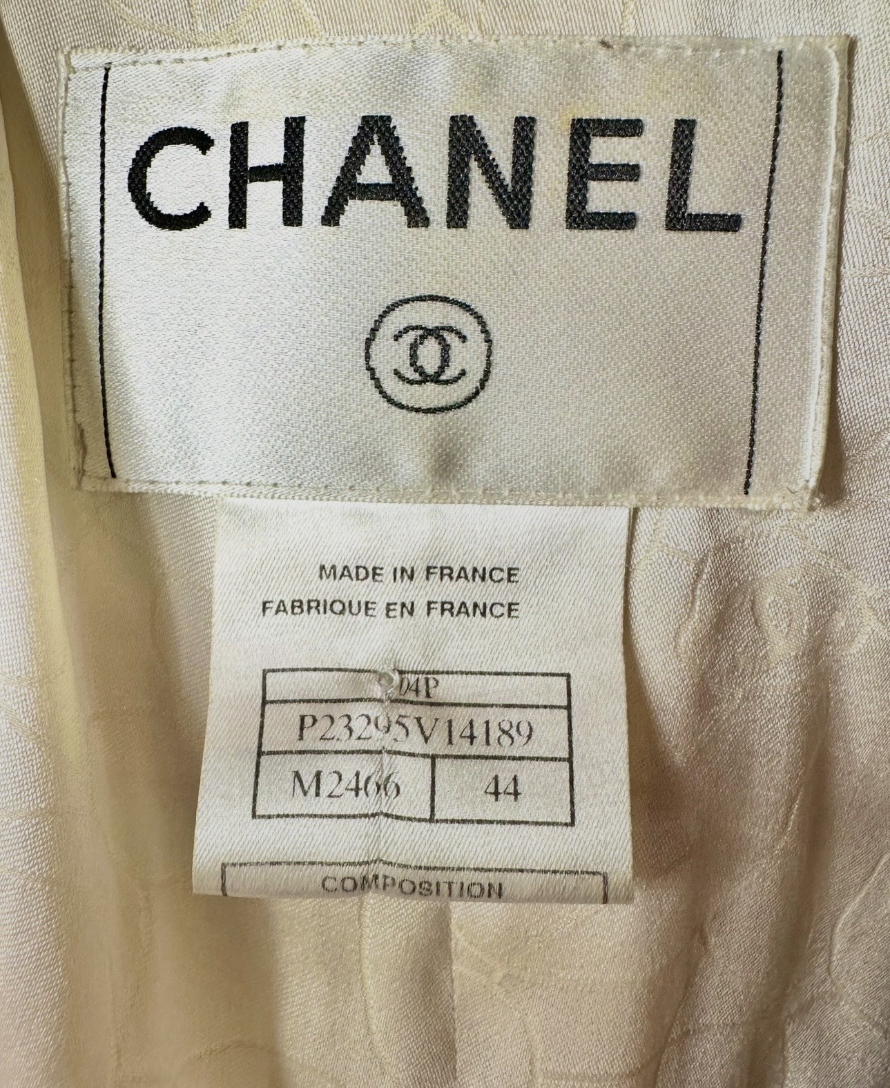 Chanel Vintage 2004 White Red Tweed Coat 40 42 44 8 10 12 Jacket 2pc Belt M L image 6