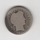 1911 P BARBER DIME 90% SILVER PHILADELPHIA 10¢ UNITED STATES AMERICA TEN CENTS