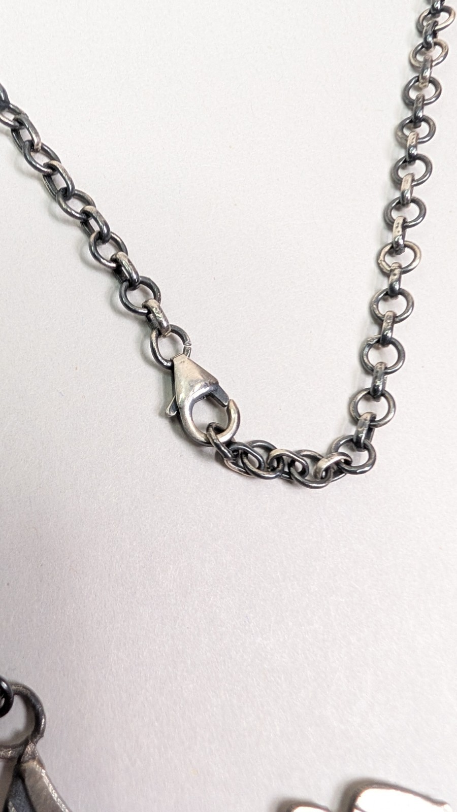 Sterling Silver Turquoise Eagle Necklace Open Win… - image 11