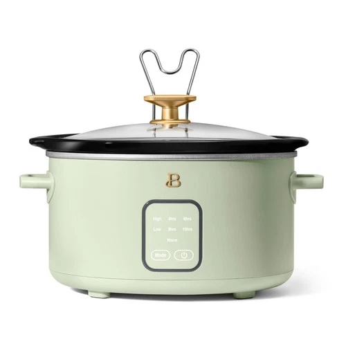 4Qt Slow Cooker with Touch-Activated Display, Sage Green by Drew Barrymore