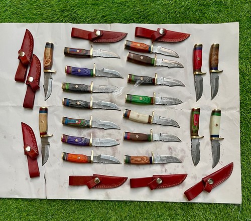 Knives Ebay WHOLESALE LOT OF 20 CUSTOM HANDMADE DAMASCUS STEEL SKINNER KNIVES WITH ...