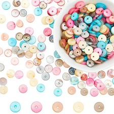 1box 500pcs 5 colors Freshwater Shell Beads Strands Dyed Heishi Beads