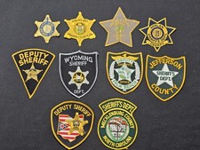 Sheriff's Dept Uniform & Shoulder Patches Assorted Vintage Patch Collection
