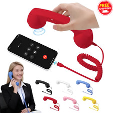 Retro Phone Handset,Retro Phone Handset for iPhone and Android,Type-C for Phones
