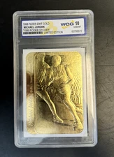 1998 Fleer 23KT Gold Michael Jordan 86' Rookie Sticker, WCG 10, B