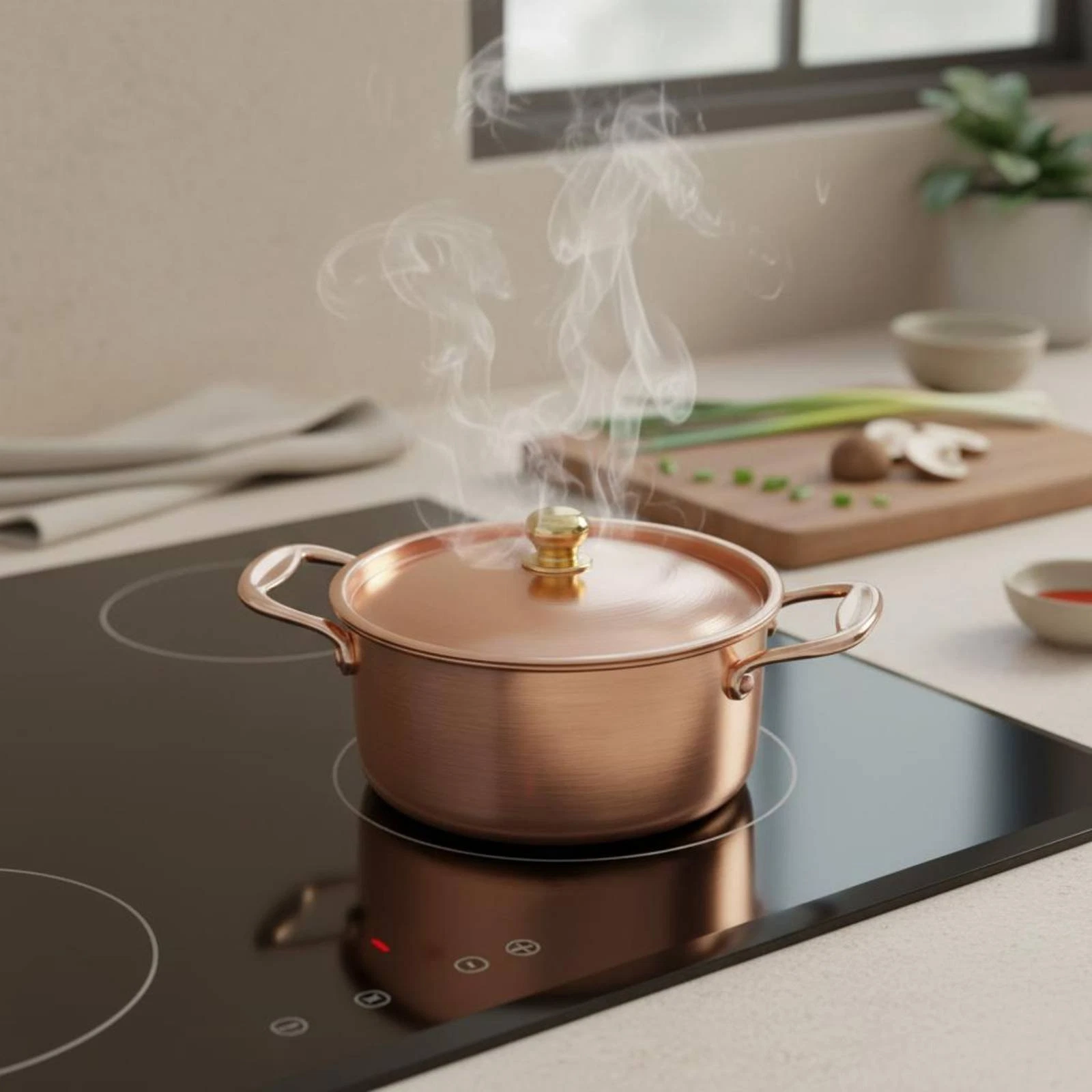 Small Copper Soup Pot Pot European and Design Copper Stockpot with Lid