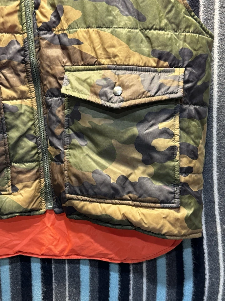 Vintage Winchester Men's Camo/Blaze Orange Reversible Hunting Vest Size Xl - Image 2 of 4