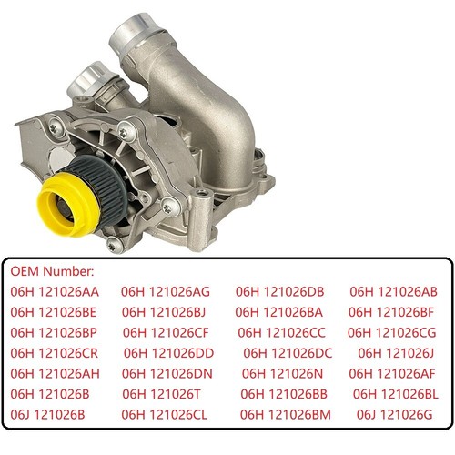 06H121026DD Thermostat Engine Water Pump For Audi A3 A4 Q5 TT VW CC Tiguan Jetta - Picture 2 of 12