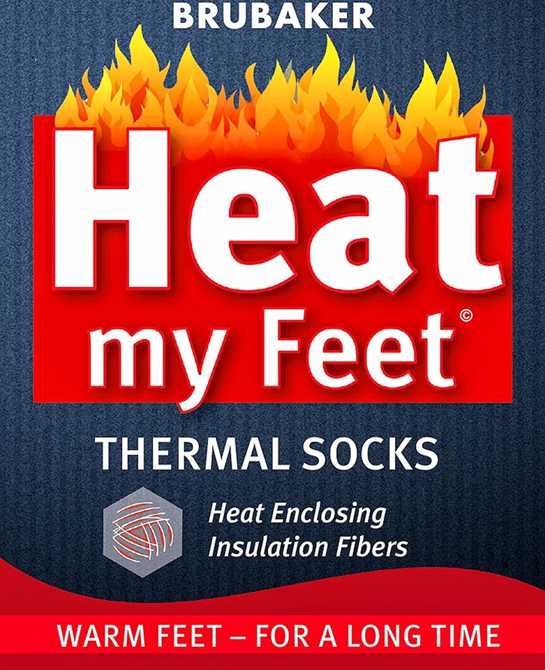 Lot De 2 Paires De Chaussettes Thermiques BRUBAKER 'Heat My Feet' - Ultra Chaudes, Intérieur Brossé, Unisexe