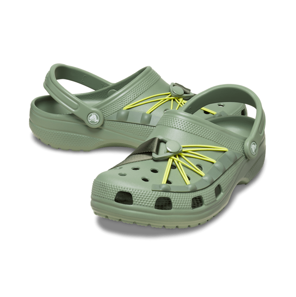 NEW CROCS CLASSIC BUNGEE CORD CLOG 210393-3WPP Morse Green Sesame