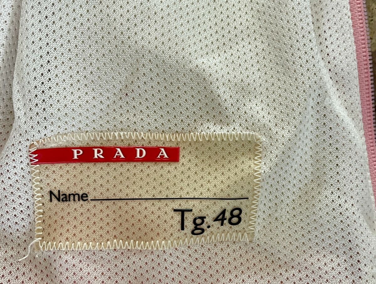 Prada sport s/s 2000 runway technical zip tie dye pink miucca italy yoga  workout