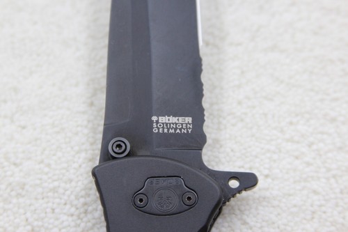 Boker Solingen Turbine Tactical Knife Partially Serrated Tanto Flipper 385 - Picture 7 of 15