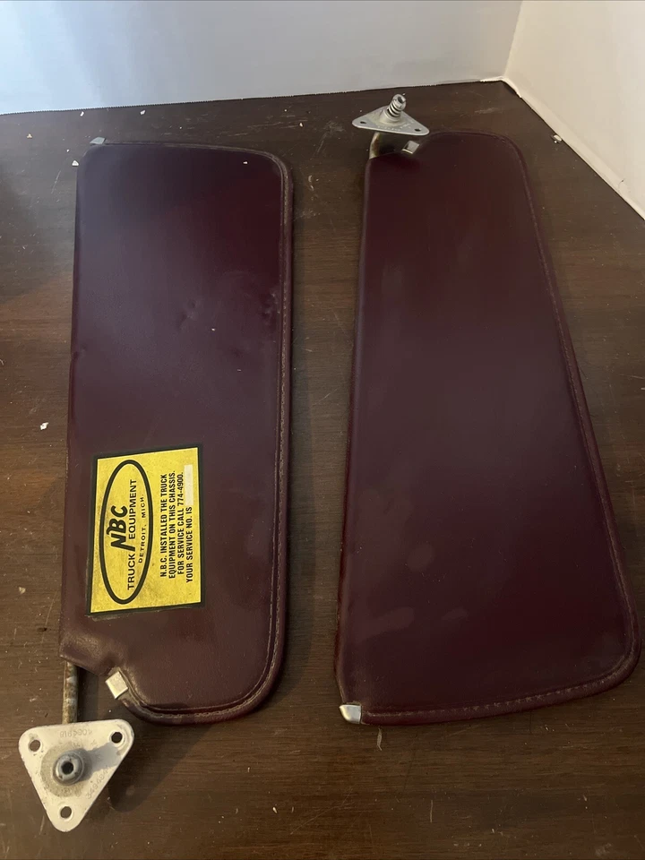 Viseira solar direita Chrysler Lebaron Dodge 600 conversível 1984 1985 1986 marrom - Imagem 2 de 2