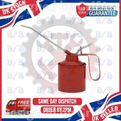 1/2 PINT ÖLDOSE GARAGE DAUMENPUMPE HEBELWIRKUNG STAHL METALL MIT STARREM AUSLAUF