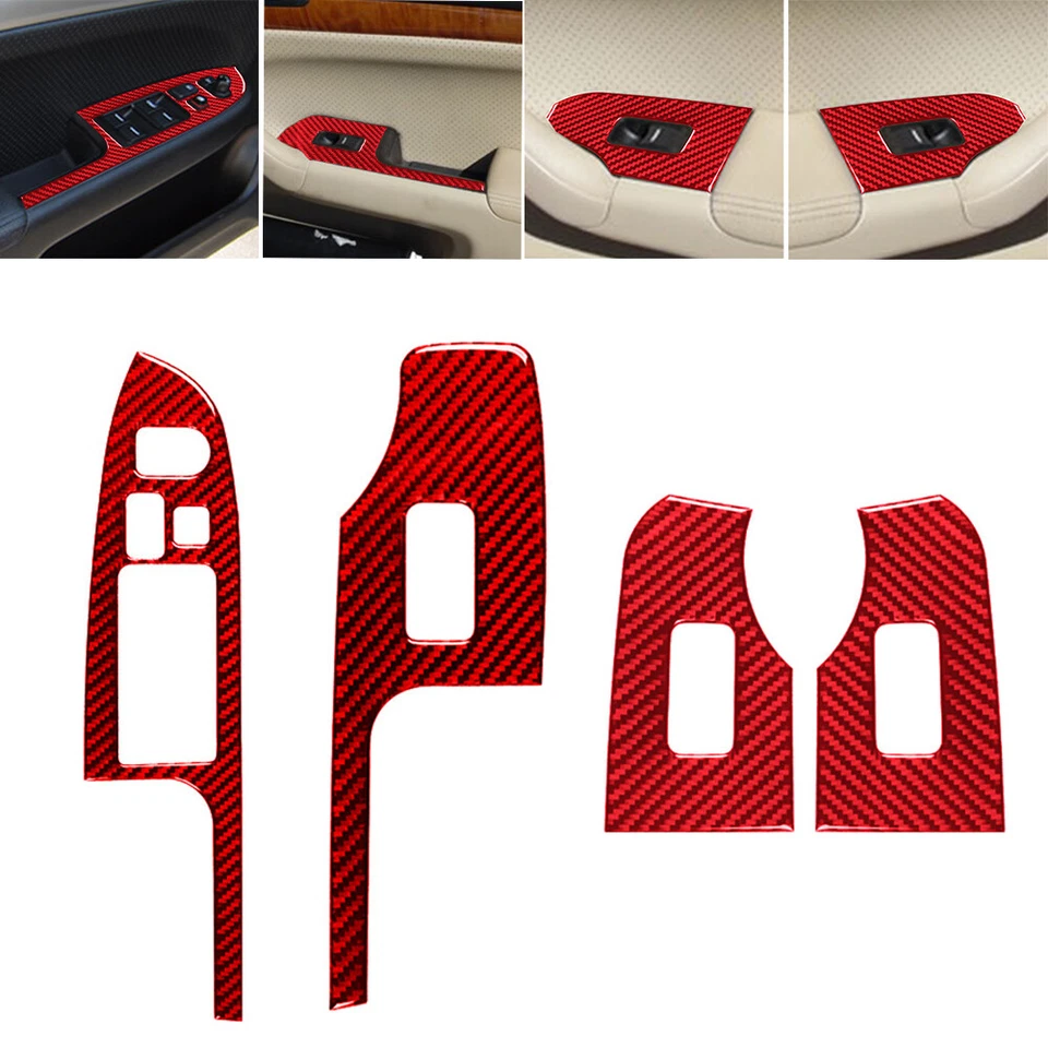 27Pcs Red Carbon Fiber Full Set Interior Kit Cover Trim For Acura TSX 2004-2008 Foto 2 de 4