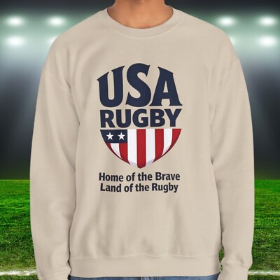 USA Rugby Crewneck Sweatshirt, Official Team Spirit Sweatshirt, Positive Apparel