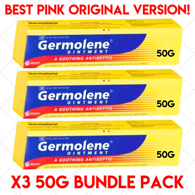 3 x ORIGINAL PINK GERMOLENE ECHTE ANTISEPTISCHE SALBE 50 G PAKET PACKUNG UK LAGER