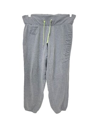 Woman's Medium Sweatpants Calvin Klein Grey Embroidered Big
