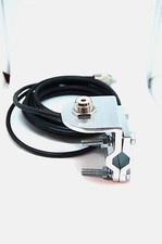 right angle mirror / rail mount with so239 fitting cb / ham radio aerial bracket