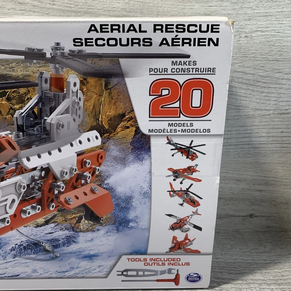 New - AERIAL RESCUE Helicopter - Meccano 16211 Makes 20 Models AIRPLANE - 406 pc - Image 2 of 4