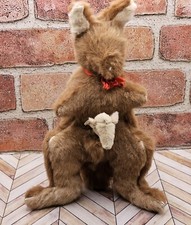 Kangaroo And Baby Australian Souvenir Tourist Keepsake Stuffed Figurine Animal