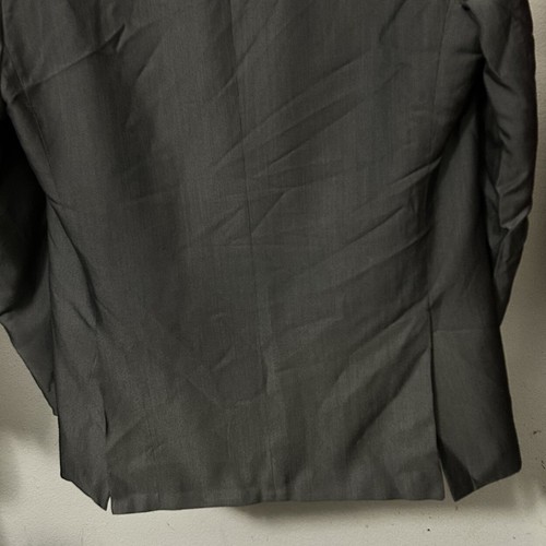 Studio Milano Men's 46 Long Double-Breasted Gray Super 140 Wool Suit Jacket - Picture 3 of 8