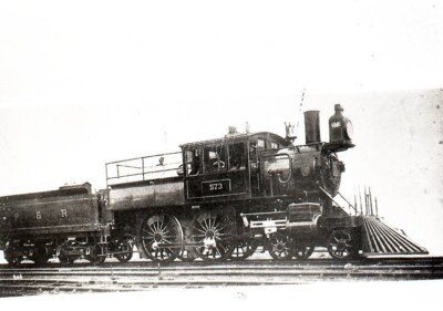 RDG reading railroad P&R 573  4-4-0 mounted railroad negative