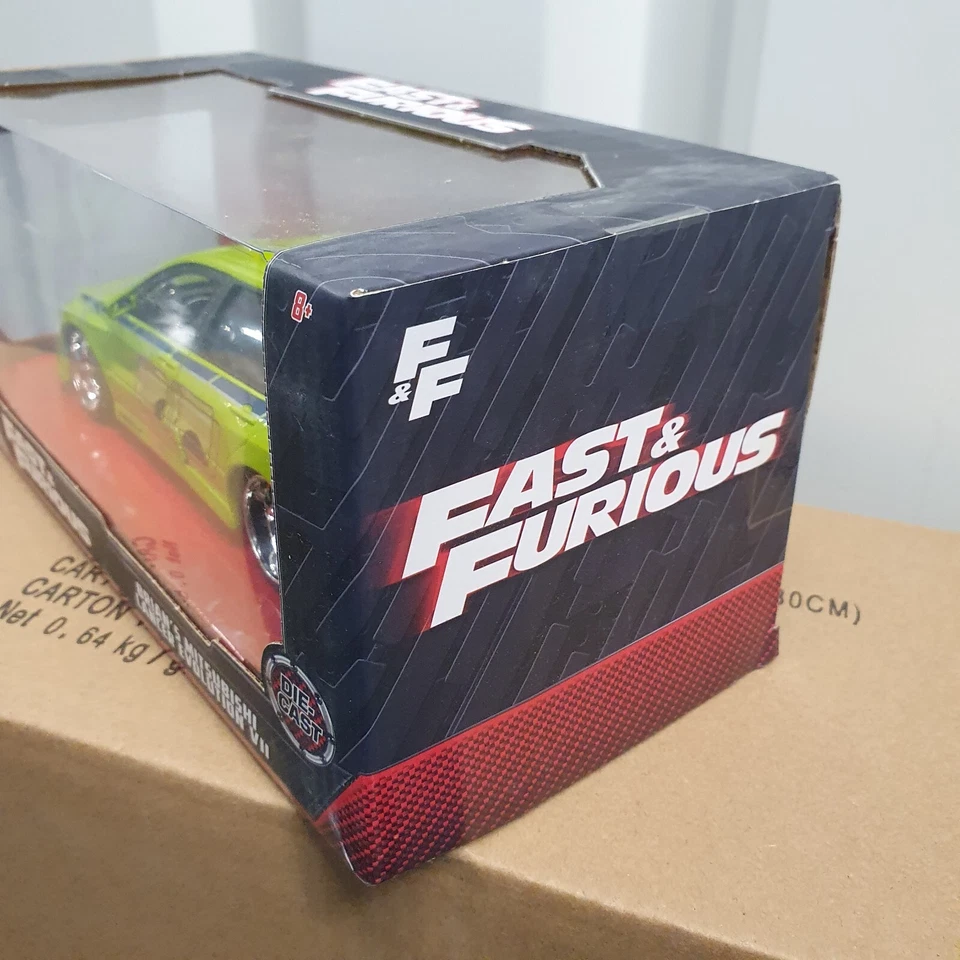JADA 2 FAST 2 FURIOUS BRIAN'S 2002 MITSUBISHI LANCER EVO MODELO DE CARRO FUNDIDO 1:24 - Imagem 4 de 4