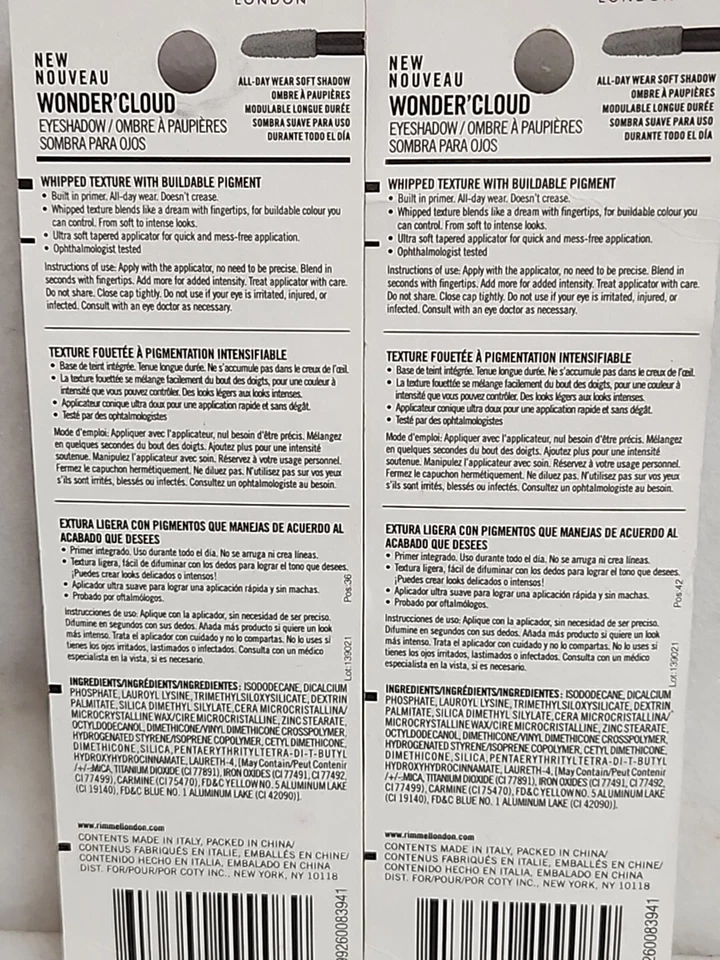 Lote de 2- Sombra de ojos Rimmel Wonder'Cloud sombra suave #003 Truffle Haze Foto 4 de 4