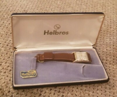 Helbros 14KT Gold Filled Watch with Box 17 Jewels - Doesn't Run (Sold As Is)