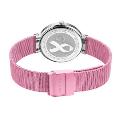 Bering Classic Pink Time is Life Watch and Earring Set Bering Time Classic Time is Life Edition Polished Silver  main image 4