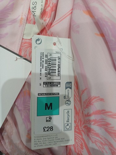 M&S Dream Satin Printed Chemise Nightdress Size 12 & Dressing Gown Size M - Picture 14 of 14