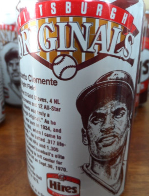 1994 ROBERTO CLEMENTE BASEBALL HIRES ROOT BEER CAN VERY NICE EMPTY E-41