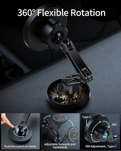 For Magsafe Car Mount Charger for iPhone Magnetic 15W Dash Window Charging Mount - Picture 8 of 18