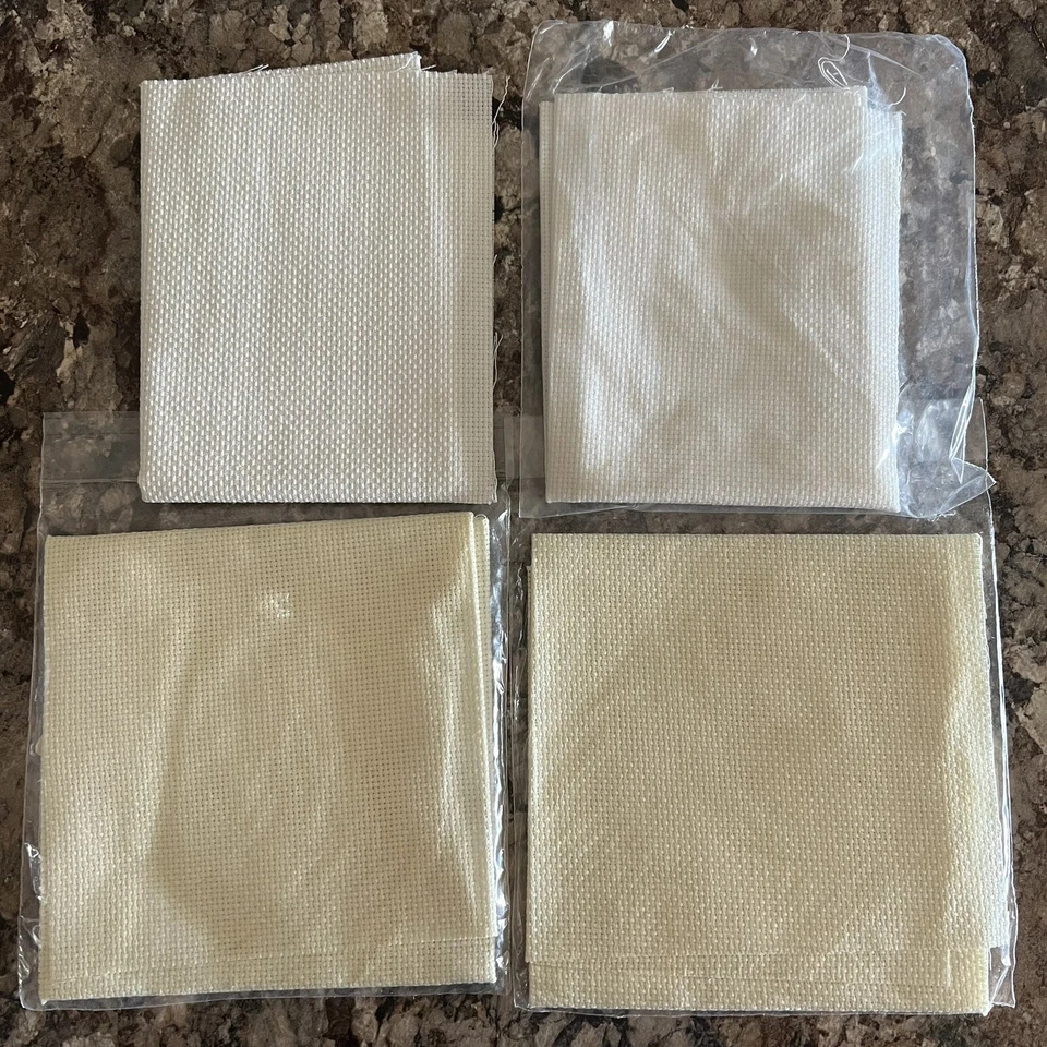 十字绣织物 14 件套装 4 件 12x18 合 2 Aida 2 无品牌米色/白色 — 第 2/4 张图片