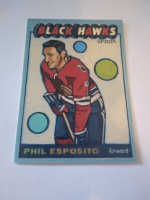 Hockey Art Card Print of Phil Esposito Rookie Card - Chicago Blackhawks