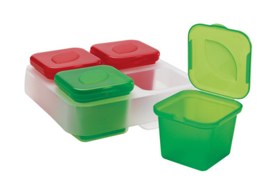 Snips Gefrorene Kräuter & Soßen Boxen Organizer - 4 Behälter - Made in Italy